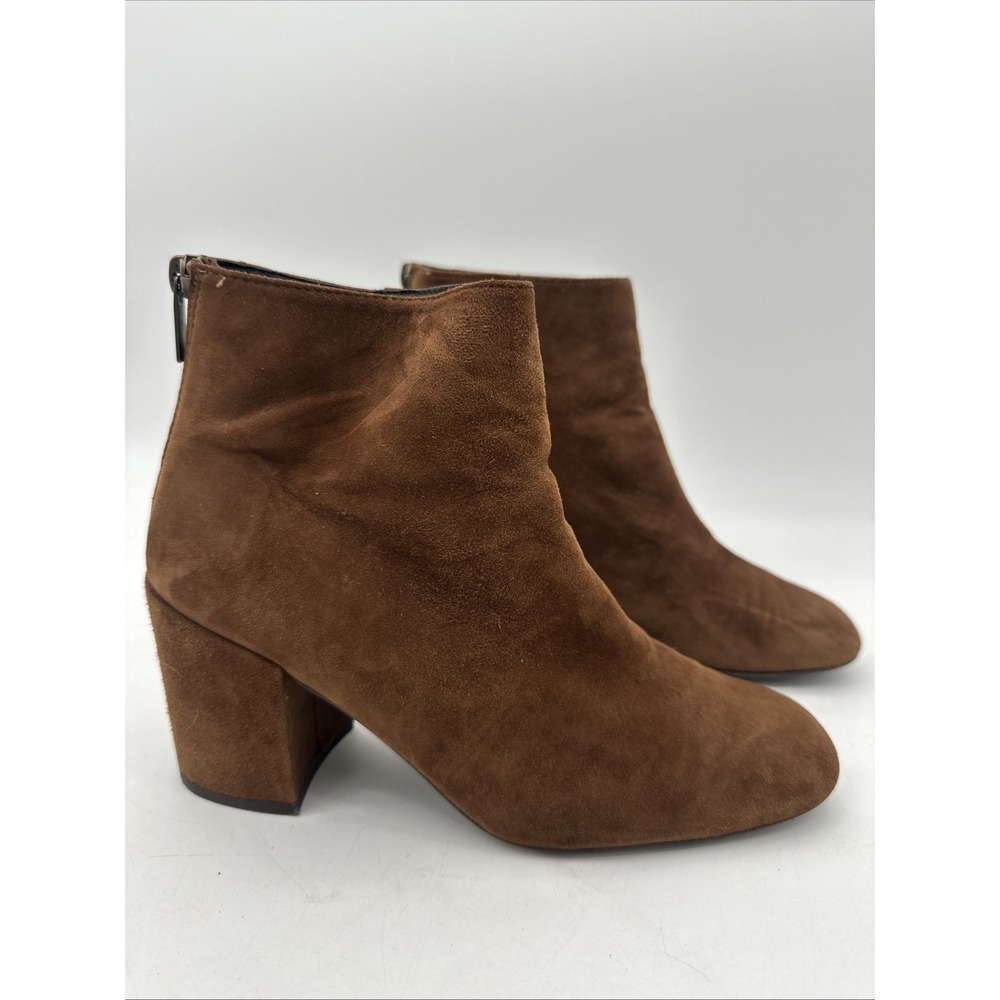 STUART WEITZMAN Suede Ankle Boots Women's Size 8.5M Booties Brown Suede